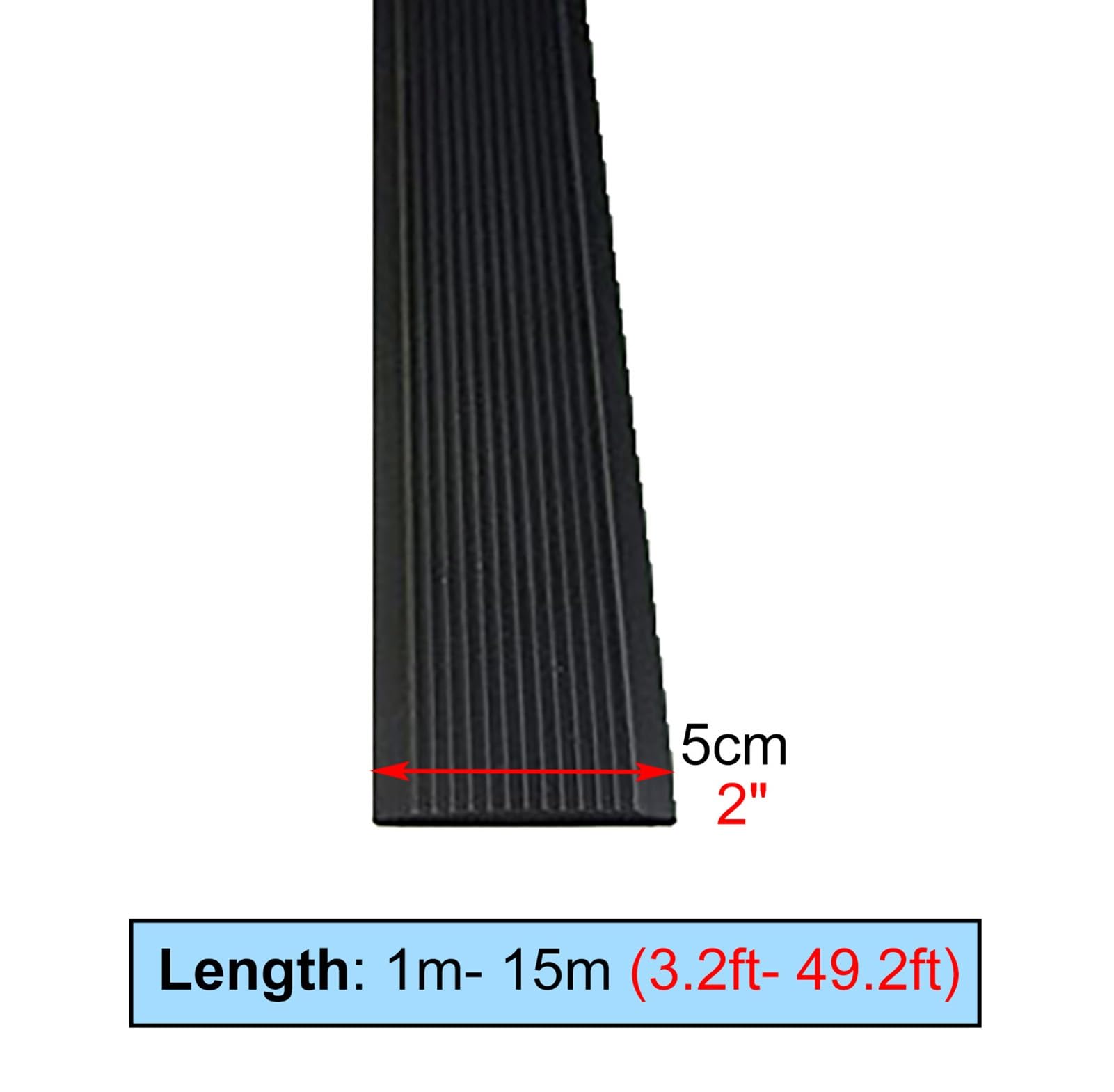 Tira antideslizante para peldaños de madera, autoadhesiva, de goma, fácil instalación, color negro, 11 m