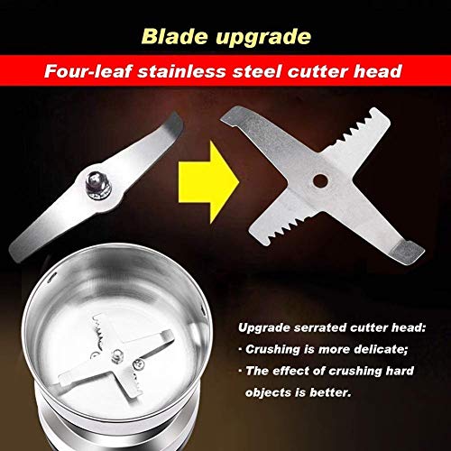 JRZTC Molinillo de café eléctrico, Molinillo de café, Molinillo de máquina Smash para el hogar Hierbas Especias Nueces… - Imagen 5
