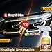 POLIXEL Headlight Restoration Kit - Headlamp Cleaner Spray Instant Restores Oxidation, Yellowing & Cloudiness Renew Headlights Back to Like New UV Protectant for All Cars Lamps - 6.8oz/200ml