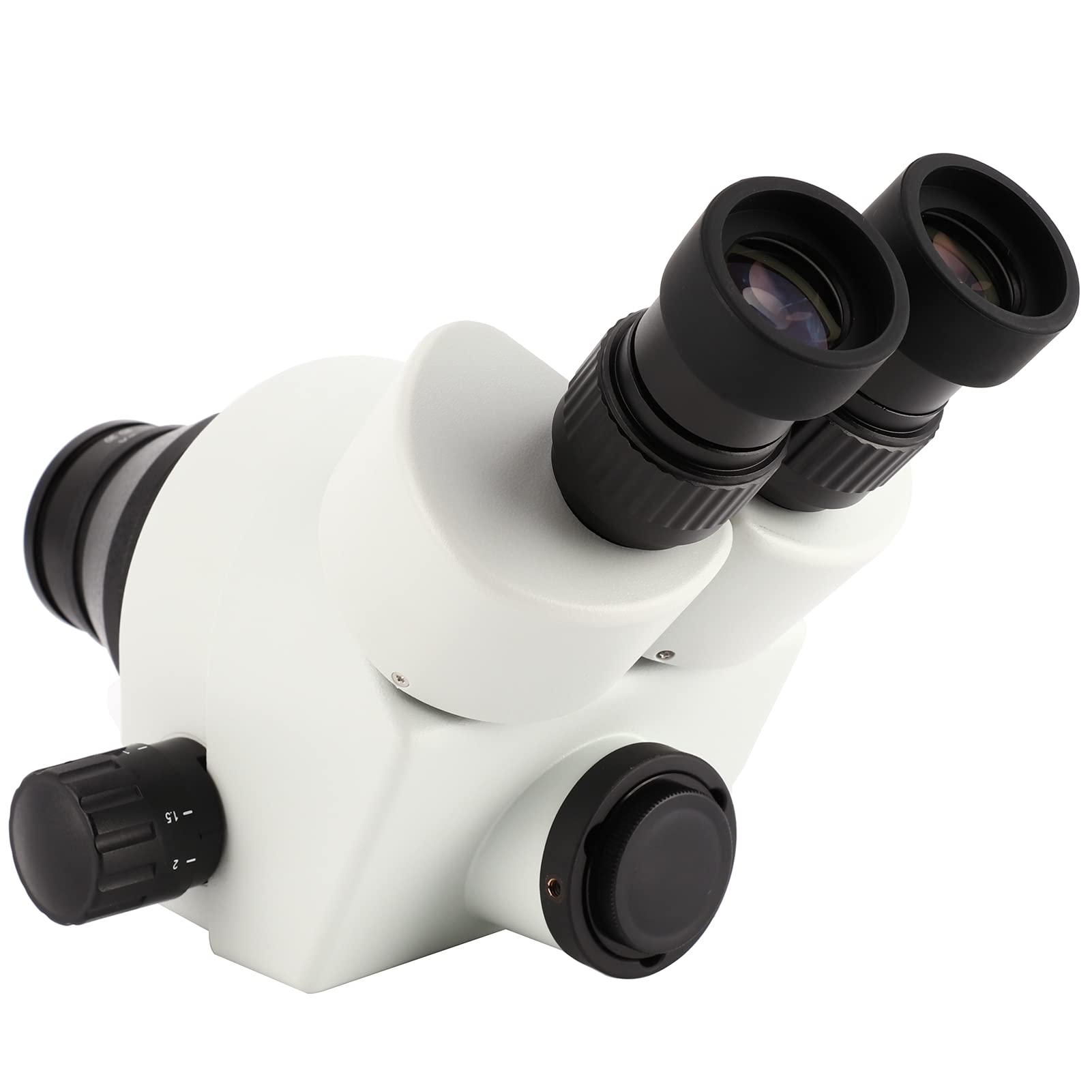 Tbest Juego de Oculares de Lentes de Microscopio Trinocular 7X-45X con Lentes de Objetivo 0.5X 2.0X para Microscopios Estéreo Ampliación de Zoom Gran Angular de Alta Resolución (con Lente Objetivo