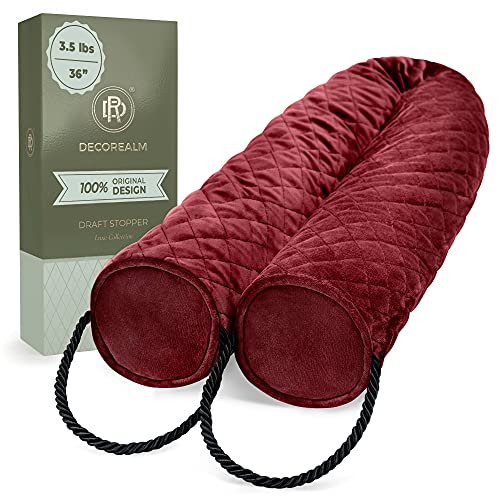 Under Door Draft Stopper Γ’β¬β 3.5 lb Door Draft Blocker Weighted with Ceramic Beads for a Tight Seal Γ’β¬β Durable, Machine Washable Velvet Covered Draft Stoppers for Noise, Dust, Energy Savings by DECOREALM Under Door Draft Stopper Γ’β¬β 3.5 lb Door Draft Blocker Weighted with Ceramic Beads for a Tight Seal Γ’β¬β Durable, Machine Washable Velvet Covered Draft Stoppers for Noise, Dust, Energy Savings by DECOREALM
