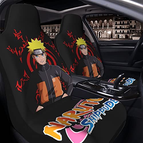 Aroundvvizz Car Seat Cover, Full Front Seat Cover 1Pcs , Japanese Anime Car Seat Cover Black Car Cushion Cover, Easy Installation, Universal Suitable For Car, Truck, Car, Sedan, Suv, Van #TOP1