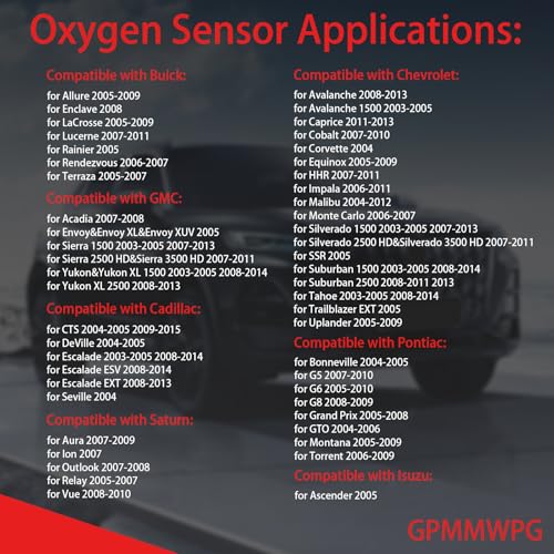 Sensor de Oxígeno Automotriz Compatible con Chevy y GMC miniatura 4