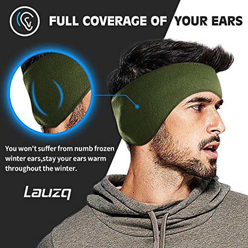 Image of Fleece Ear Warmers /Muffs Headband for Men & Women & Kids Perfect for Cycling Skiing Workout Yoga Running & Riding Motorcycle in Winter - Stay Warm & Performance Stretch