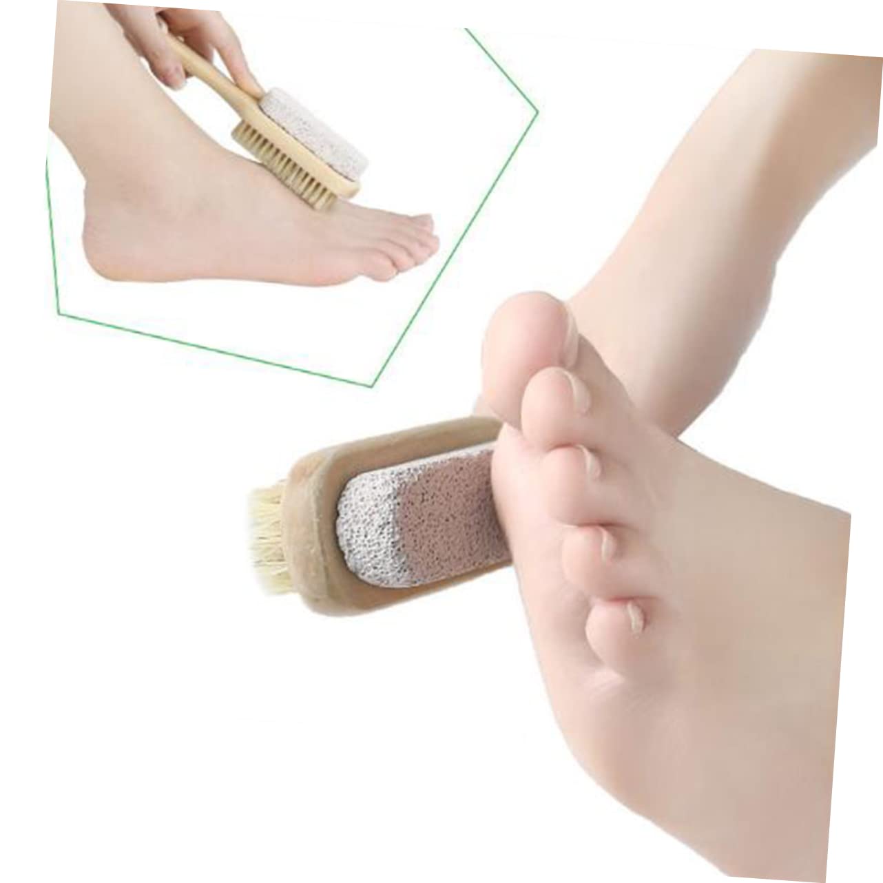 BELLIFFY Pumice Foot Brush for Dead Skin Removal Double-Sided Foot File Remover Pedicure Tool