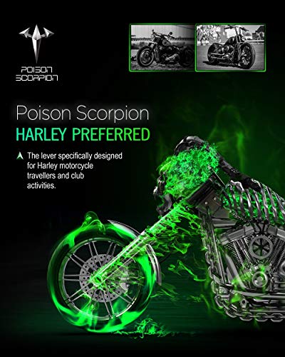 Poison Scorpion 02-001 Black Motorcycle Brake Clutch Levers Wheel Adjustable H1-520 Compatible thumb #5