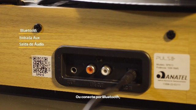 Vitrola Retro Toca disco Bluetooth USB Pulse Morrison - SP613