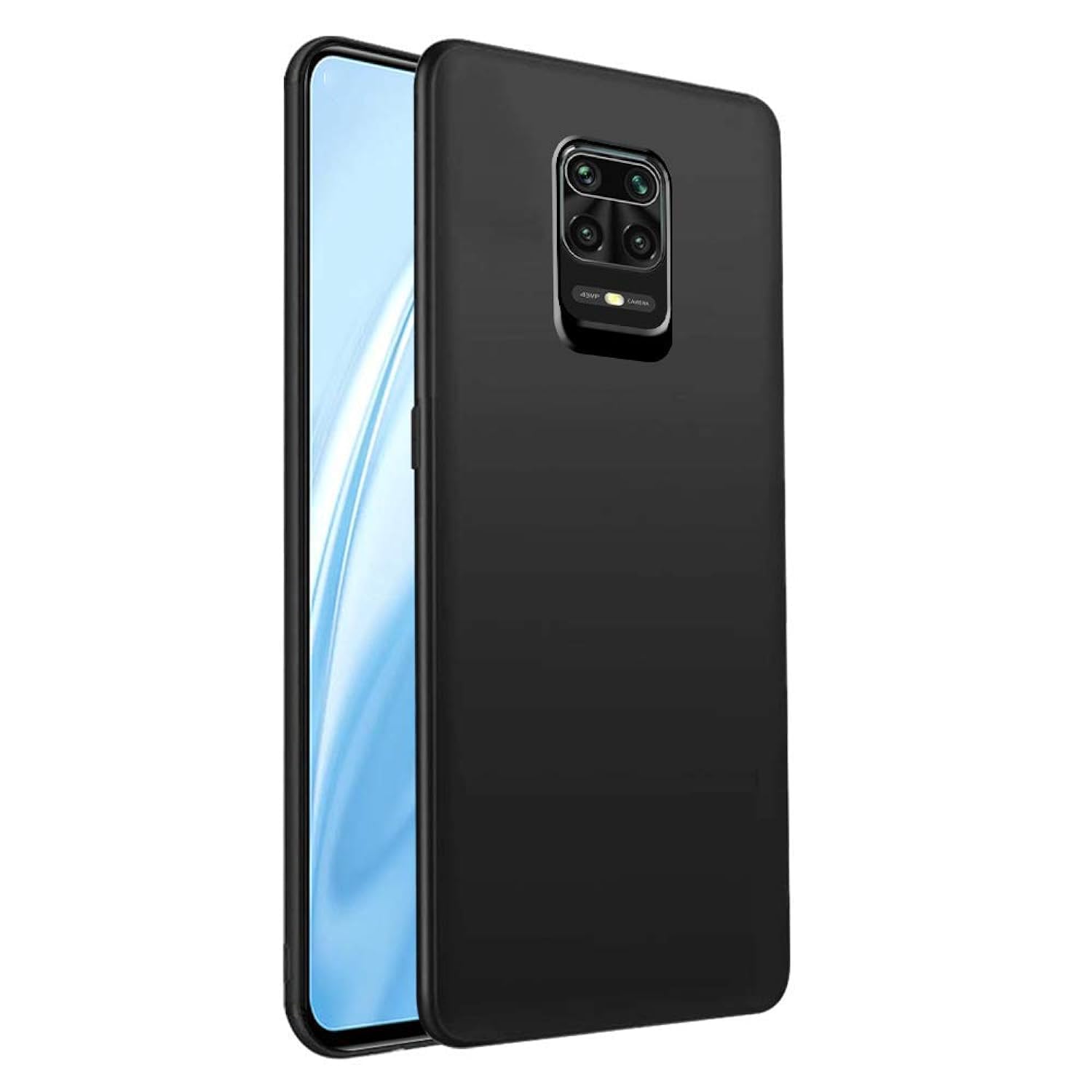 Xiaomi Redmi Note 9 Pro/Note 9 Pro Max/Note 9S Case Cover Slim Flexible Soft with Camera Protection Bump Back Cover Case (Black) by Nice.Store.UAE