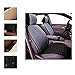 CAR PASS Linen Car Seat Cover Two Front, Anti-Slip Cotton Seat Cushion for Women,Rhombus Stitch Sideless Front Set Easy Install 30sec, Universal Fit for SUV Sedan Van Truck Vehicle(Gray)