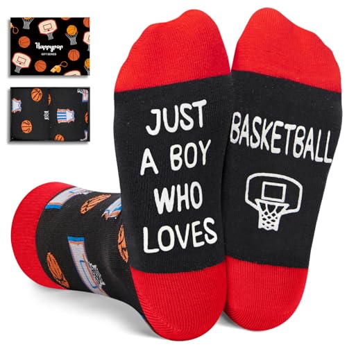 HAPPYPOP Basketball Gifts for Boys - Gifts for Kids Who Love Basketball, Preteen Tween Socks...