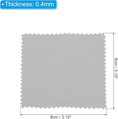 Miniatura 2 de PATIKIL Paño de limpieza de joyas de 3.15 x 3.15 pulgadas, 100 piezas envueltas individualmente de doble cara paño de pulido de microfibra para