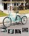 MOONCOOL Electric Tricycle for Adults, 350W 36V Electric Trike Motorized Three Wheel Electric Bicycle, 7 Speeds 3 Wheels Adult Electric Tricycle with Large Basket