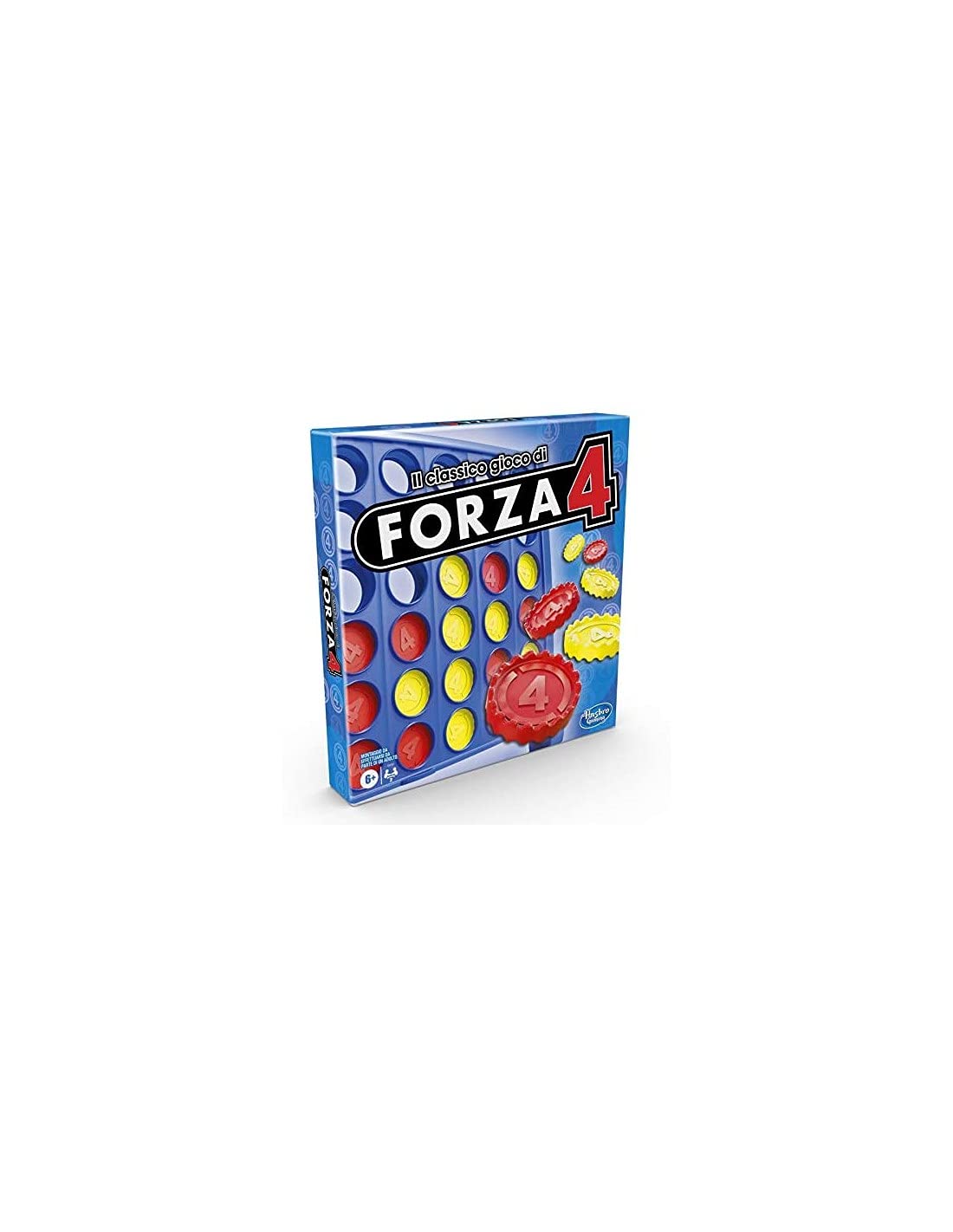 Hasbro Gaming Forza 4, Gioco da Tavolo per 2 Giocatori, Giocattolo per Famiglie Adatto a Bambini e Bambine dai 6 Anni in Su, Idea Regali di Pasqua per Ragazzi, Contiene Griglia di Gioco e 42 Gettoni