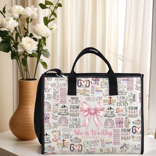 Bolsa con versículo She Is Worthy Proverbios para inspirar tu corazón 3