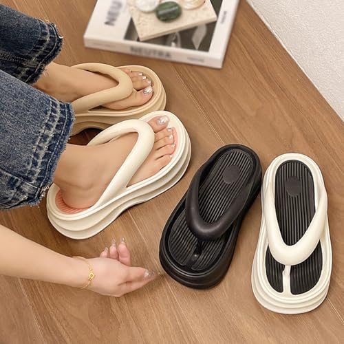 Platform Flip Flops for Women Ultra Cushion Pillow Slippers Soft Lightweight Non-slip Sandals Indoor Outdoor4