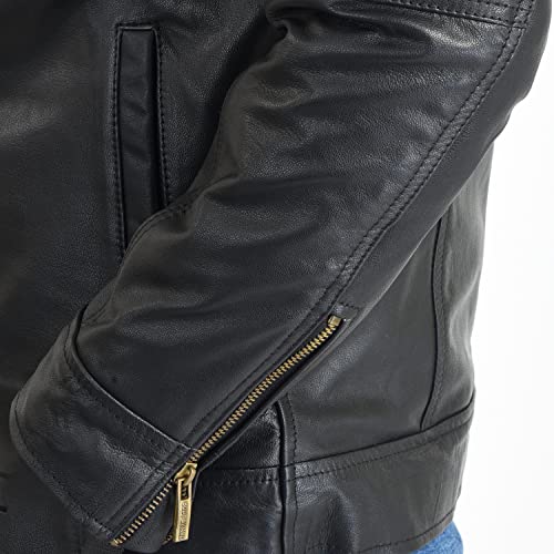 Image of Body Guard Men's Black Genuine Leather Jacket (M)