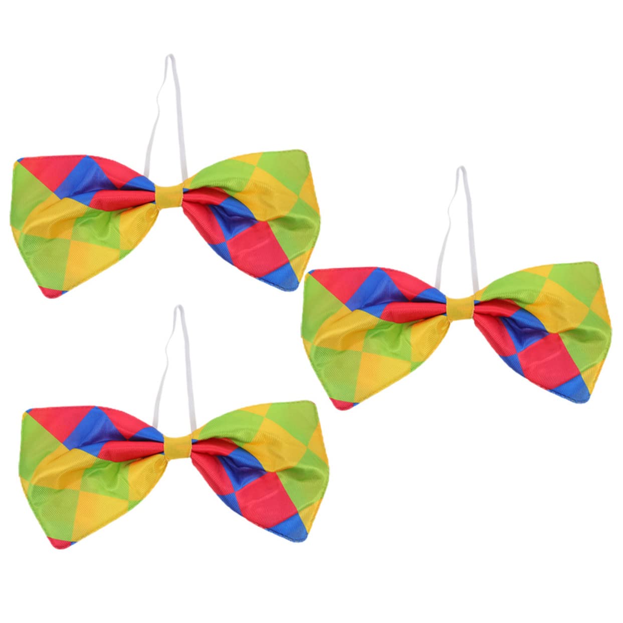 NOLITOY 3pcs Clown Bow Tie Jumbo Bowknot for Costume Party Stage Carnival Masquerade