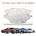 Car Windshield Cover, UBEGOOD Car Windshield Ice Snow Frost Sun Cover, Thicker 4 Layers Windshield Protection Cover with Magnetic Edges, Fits for Most Cars, SUVs and Trucks