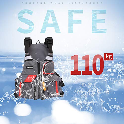 CaCaCaCook Mutifunctionele volwassen verstelbare drijfvermogen Vest Aid, Unisex Vest drijfvermogen Aid, Veiligheid Waterdichte Drijvende Jas Life Saving Vest, Zwemmen Boating Zeilen Vissen Kayak Life Jacket Vest - Image 4