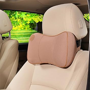 Universal Car Neck Pillow - Driving Comfortable Soft Memory Foam Auto Seat Headrest - Protect Neck&Vertebra - Fit Travel/Office/Home/Car - Neck Guard Artifact Brown