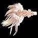 BABEYOND 1920s Flapper Headpiece Roaring 20s Great Gatsby Headband Vintage Feather Headband 1920s Flapper Gatsby Hair Accessories (Champagne)