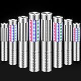 8 Pieces RGB LED Strobe Baton Light Rechargeable Bottle Service Sparklers Stick Reusable Champagne Bottle Handheld LED for Club Stage Nightclub Party Concert Event Bar Outdoor - Silver