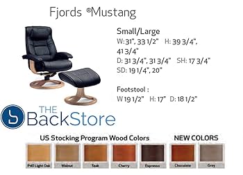 Amazon.com: Fjords Mustang Small Leather Recliner Chair and