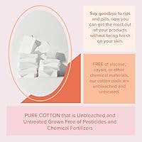 Vista 10 de Almohadillas de algodón White Rabbit de alta calidad (tipo normal, 200 unidades) auténtico algodón 100% orgánico, no blanqueado, sin tratar