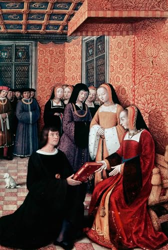 Toile le poète Jean Marot pour habiller un grand mur vide avec un portrait d'art Jean Bourdichon