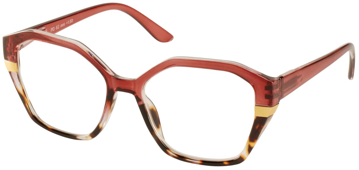 Remaldi York Earth Red Reading Glasses 2.00