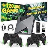 G36 Pro Retro Spielkonsole Retro Konsole,120000+ Spiele 50+ Emulatoren,EmuELEC 4.3+Android 9.0 Dual-System,4K Game Stick mit 4 kabellosen Controllern,Plug & Play Retro-Videospielkonsole für TV (256G)