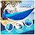 Camping Hammock Lightweight, Portable Hammocks Parachute Hammock with Two Tree Straps, Single or Double Travel Swing Nylon Camp Hammocks, Outdoor Essentials for Beach Backpacking Hiking, Blue