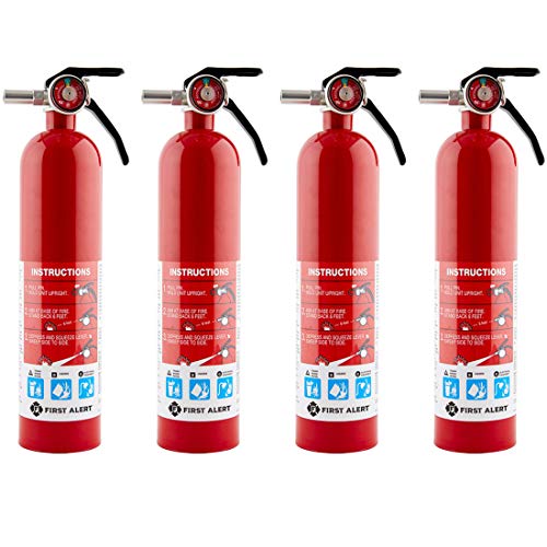 FIRST ALERT FE1A10GR195 Standard Home Fire Extinguisher, Red Pack of 4