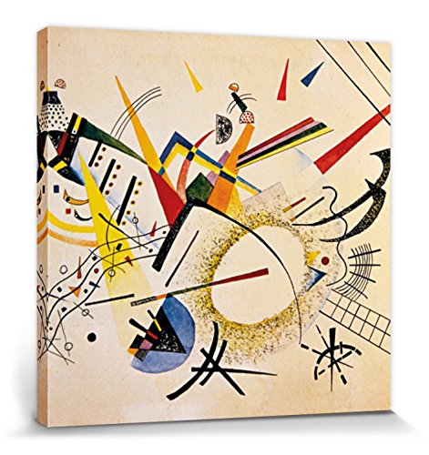 1art1 Vassily Kandinsky Poster Reproduction sur Toile, Tendue sur Châssis - Composition, 1922 (40 x 40 cm)
