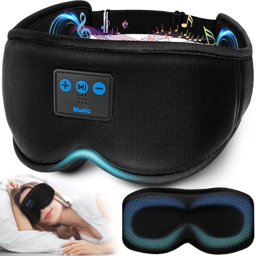Sleep Headphones, HILDCROA Sleep Mask with Bluetooth Headphones, for Side Sleeper, Bluetooth Eye Mask for Sleeping, Meditation & Travel