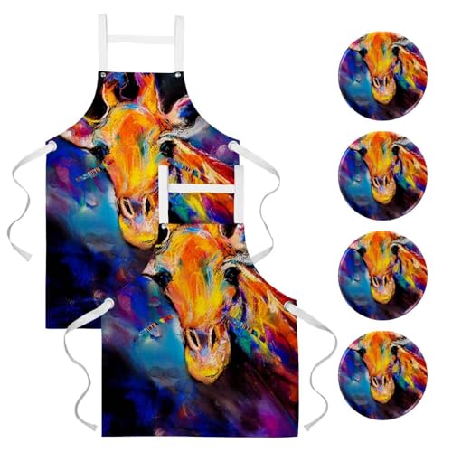Tablier de cuisine 4 broches pour éviter les taches de cuisson