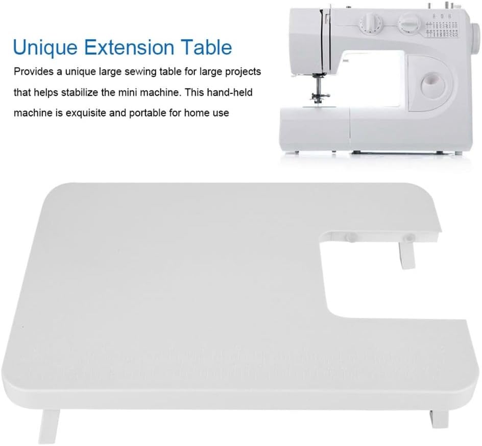 Anu Limen 13.9 x 9.9 x 2.8 in White 505A Sewing Machine Extension Table, Portable Plastic Expanded Workbench Board for Household Sewing