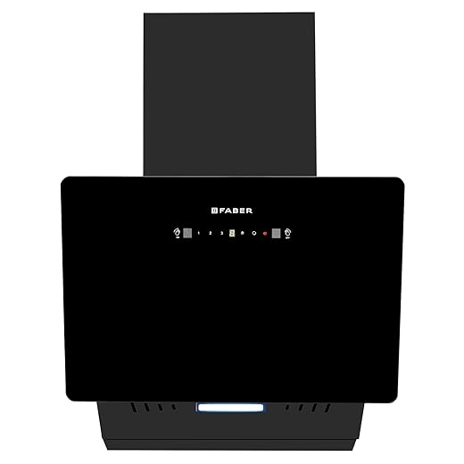 Faber 60cm 1200 m³/hr Vertical Wall Mounted Chimney|Filterless|Two Way Suction|Auto Clean|8 Yrs on Motor & 2 Yrs Comprehensive Warranty by Faber|Touch & Gesture Control|Hood Mojito IN HC SC FL BK 60