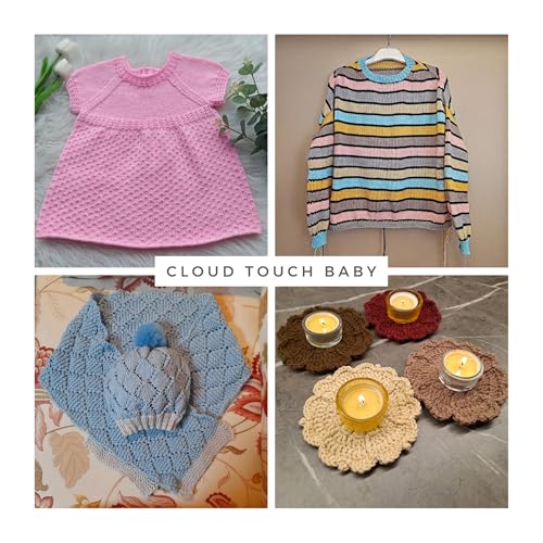 Image of Cloud Touch Baby - DK Weight Soft Anti-Pilling Yarn for Baby Clothes, Blankets & Amigurumi Crochet & Knitting, 90% Acrylic 10% Viscose derived from Bamboo, 3.53 Oz / 262 Yards (Flamingo Pink, 1 Pack)