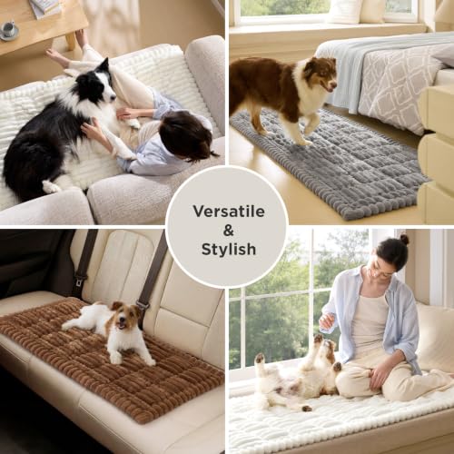 Bedsure Comfyfleece® Sofa Cover, Couch Covers for Dogs, 27.6 x 59 White - image 5