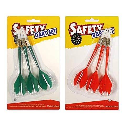 Kandall Soft Tip Safety Darts-Great Games for Kids-Leisure Sport for Office - 3 X Red+3 X Green Cover