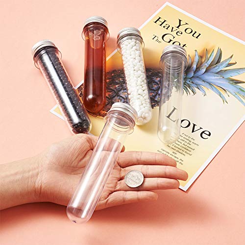 Image of Magibeads 12Pcs Clear Tube Plastic Bead Containers with Lids 5.9 x 1.45 Inches Travel Size Seed Bead Cylinder Bead Organizer Box Diamond Painting Storage Containers 60ml Capacity