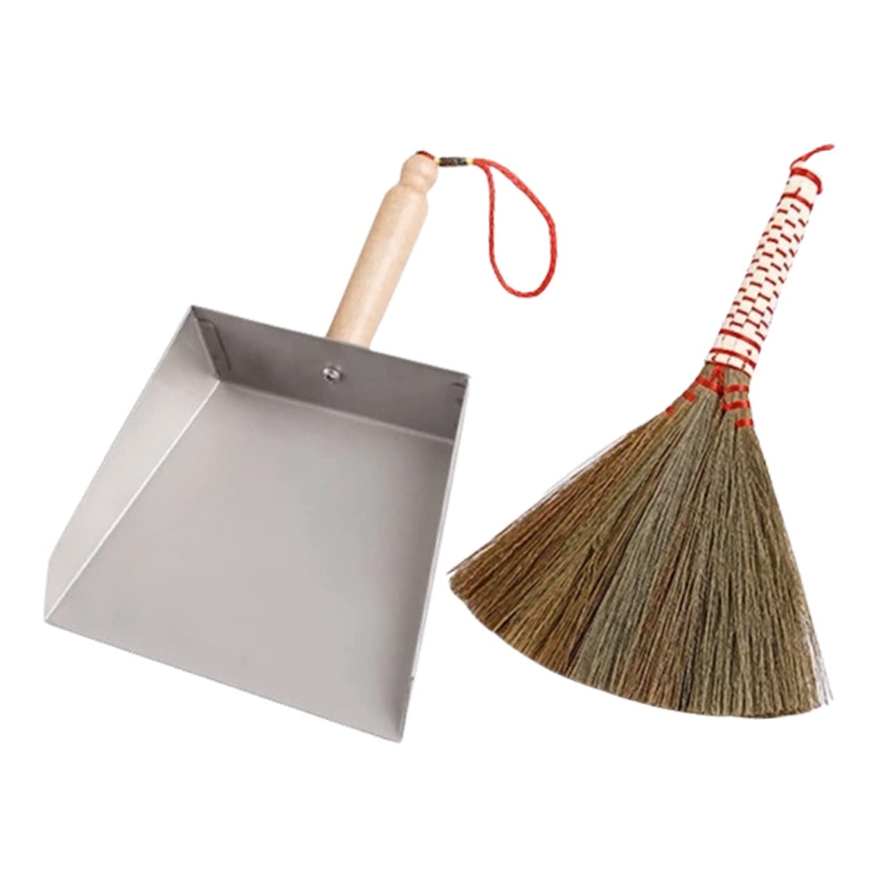 FOMIYES 1 Set Mini Broom Set Suit Small Pans with Brush Pet Hair Broom Table Cleaning Broom Mini Dustpan and Brush Micro Brush Swabs Portable Table Anti-Static Child Wooden Sweeping Brush