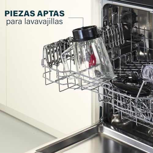 Princess 212091 Batidora de vaso de acero inoxidable, Cuatro ajustes de velocidad, función de pulso, 1,5 L, 6 cuchillas de acero inoxidable, 1000 W - imagen 6