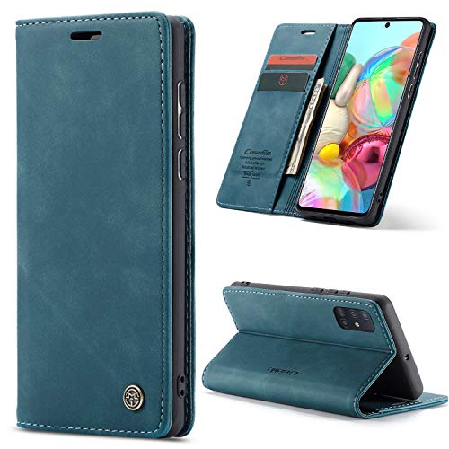 Kowauri Galaxy A31 Case,Leather Wallet Case Classic Design with Card Slot and Magnetic Closure Flip Fold Case for Samsung Galaxy A31 (Blue)