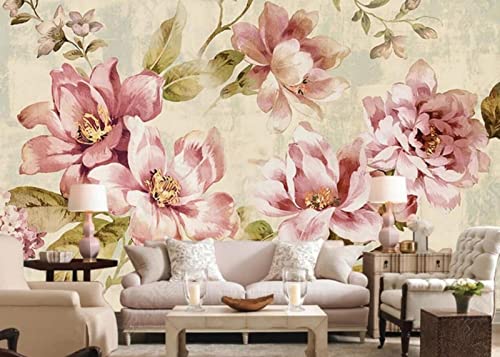 3D Effekt Tapete Nostalgische Blume Vliestapete Fototapete Wohnzimmer Schlafzimmer Wanddeko Cover
