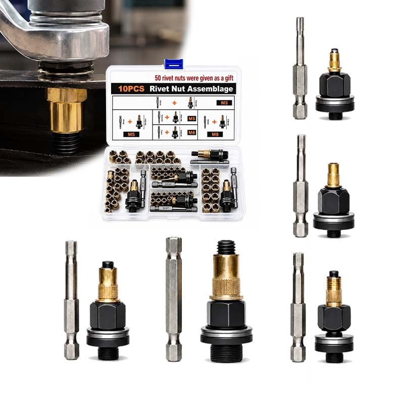 Head Rivet Nut Tool, Rivet Nut Tool Kit M3 M4 M5 M6 M8