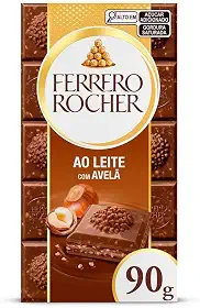 Tablete Ferrero Rocher Chocolate ao Leite 90gr