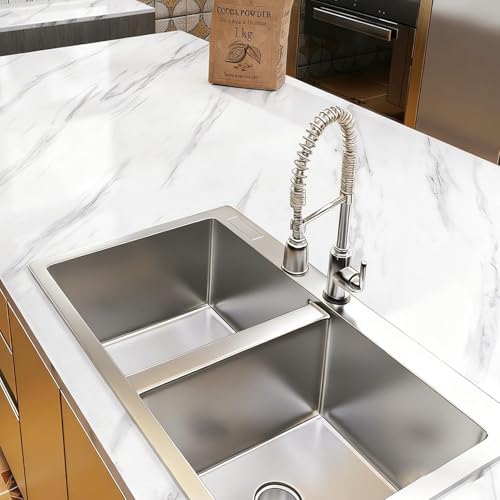 Yenhome Selbstklebende Tapete Marmor Weiß Klebefolie Wohnzimmer 81x300cm Klebefolie in Granitoptik Möbelfolie Marmor Folie für… – Ansicht 4