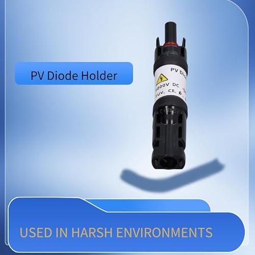 Respicefinem Solar PV Dioden Steckverbinder Solar Stecker 1000 V DC IP67 Wasserdichter Photovoltaik Sicherungshalter Solarsicherung SteckverbinderWasserdichtes Panelkabel Sperrdiodenhalter